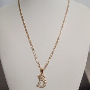 Initial D crown  necklace